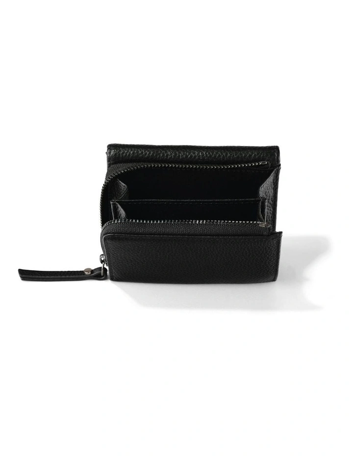 Trifold Genuine Leather Wallet in Jet Black image 7