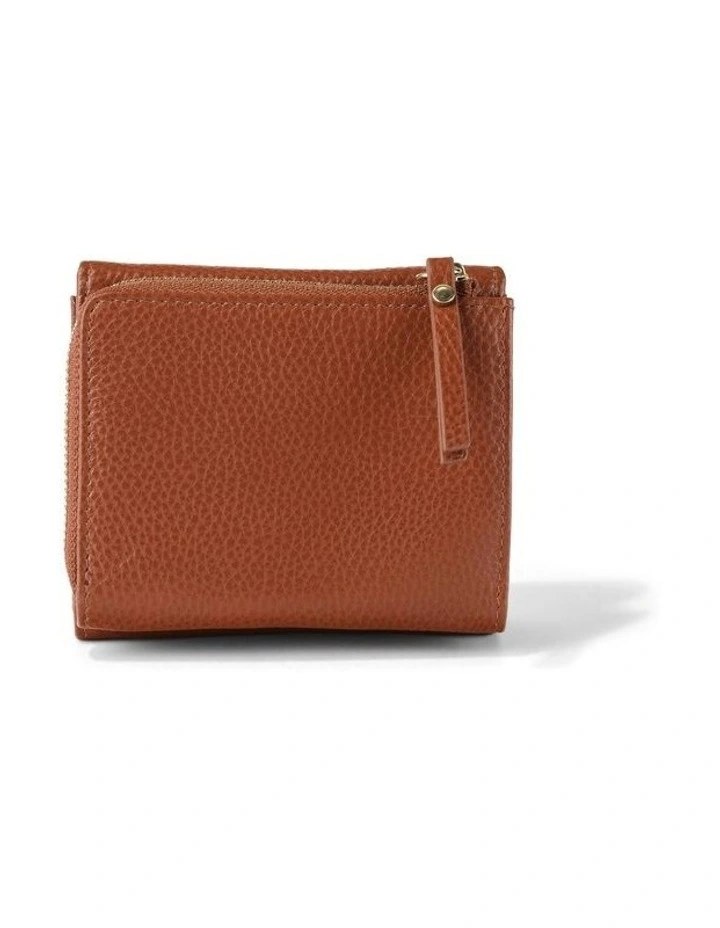 Genuine Leather Trifold Wallet in Terracotta image 2