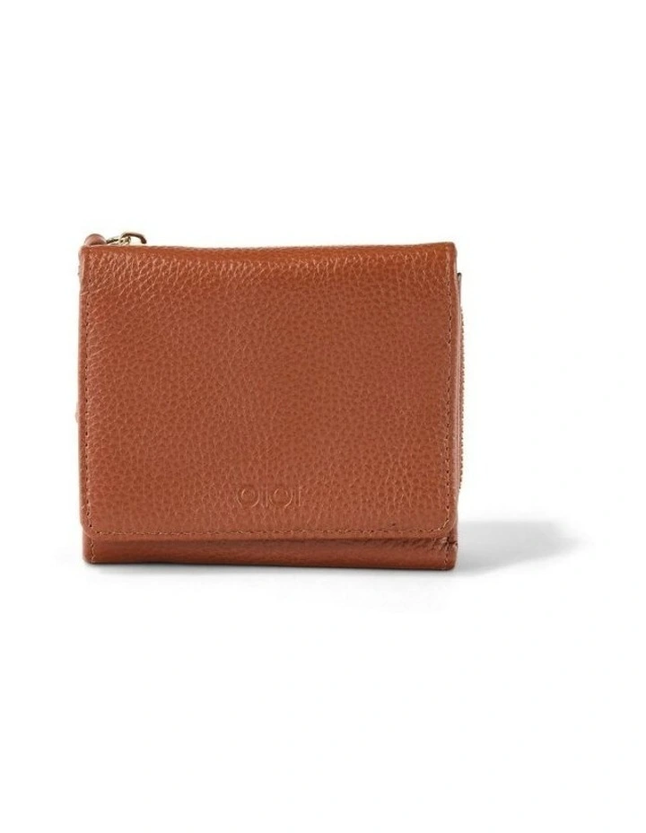 Genuine Leather Trifold Wallet in Terracotta image 5