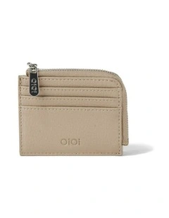 Card Wallet in Oat Vegan Leather