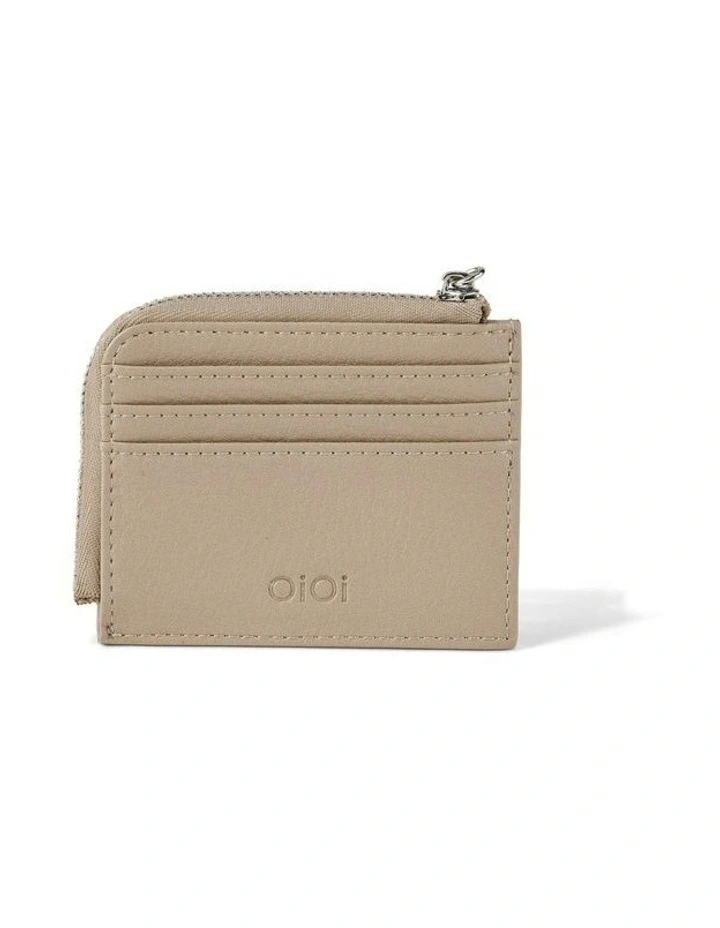 Card Wallet in Oat Vegan Leather image 5