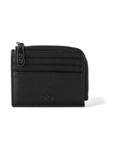 Card Wallet in Black Vegan Leather