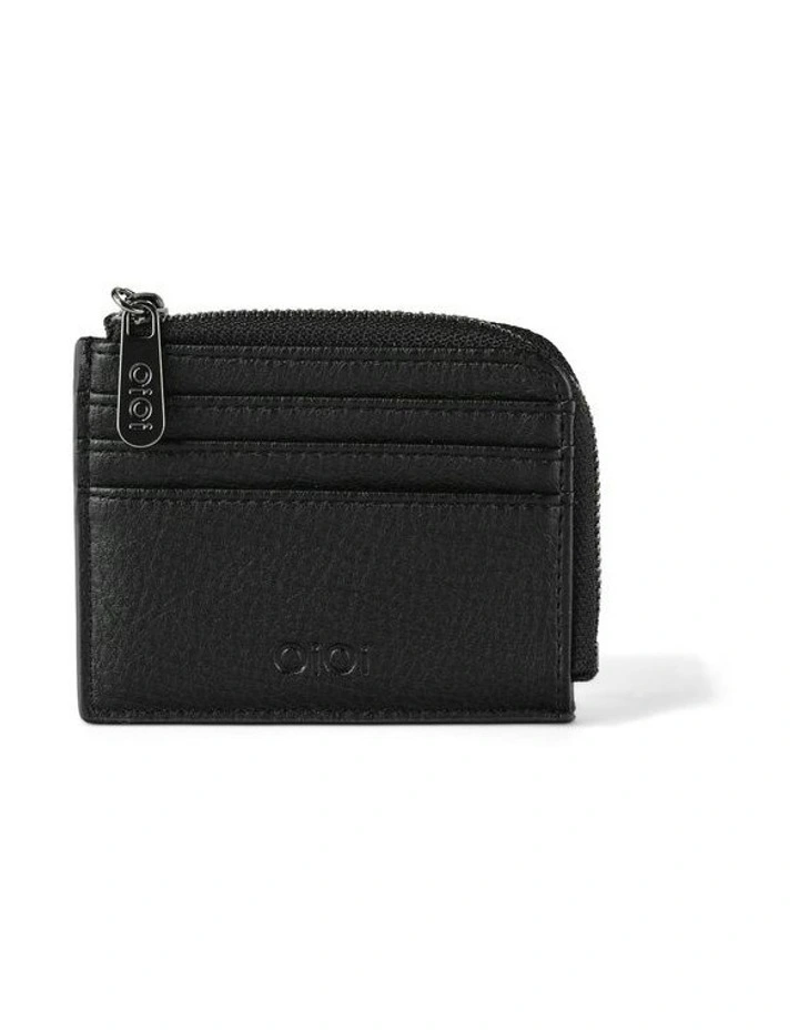 Card Wallet in Black Vegan Leather image 1