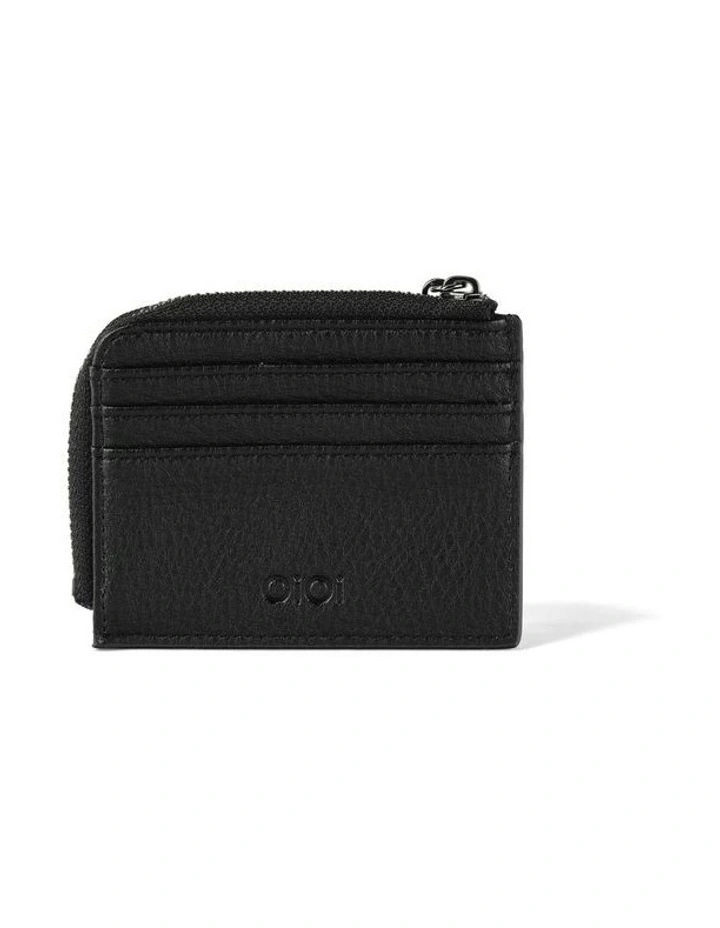 Card Wallet in Black Vegan Leather image 2