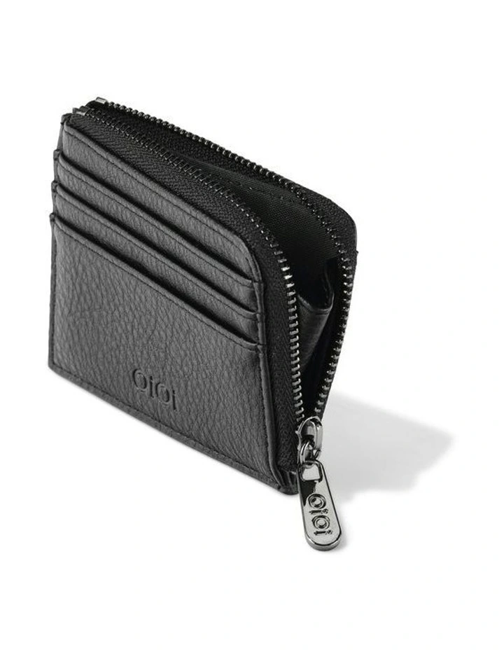 Card Wallet in Black Vegan Leather image 3