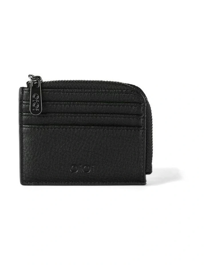 Card Wallet in Black Vegan Leather image 4