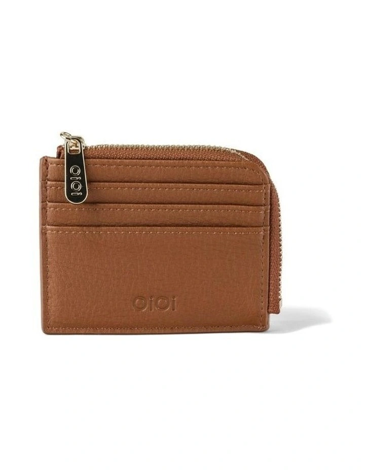 Card Wallet in Chestnut Vegan Leather image 4