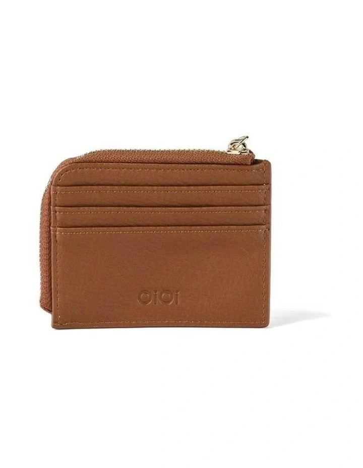 Card Wallet in Chestnut Vegan Leather image 5