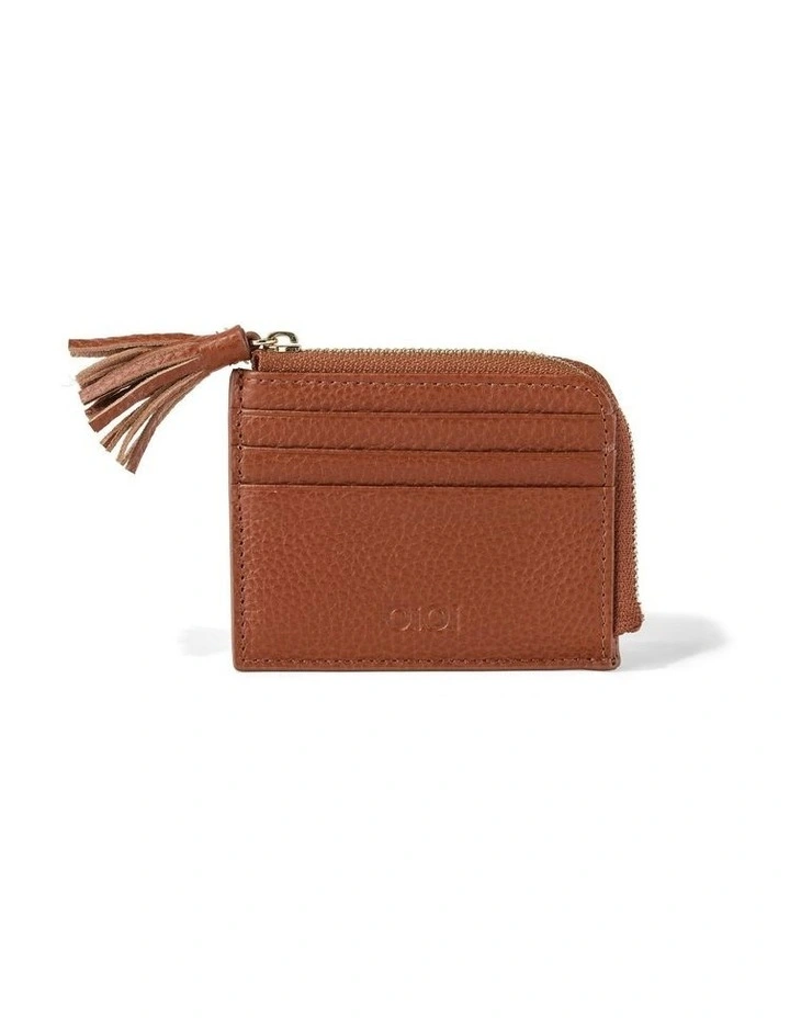 Card Wallet in Terracotta Genuine Leather image 1