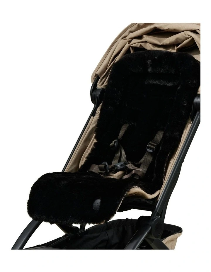 Reversible Faux Fur Pram Liner in Multi image 1