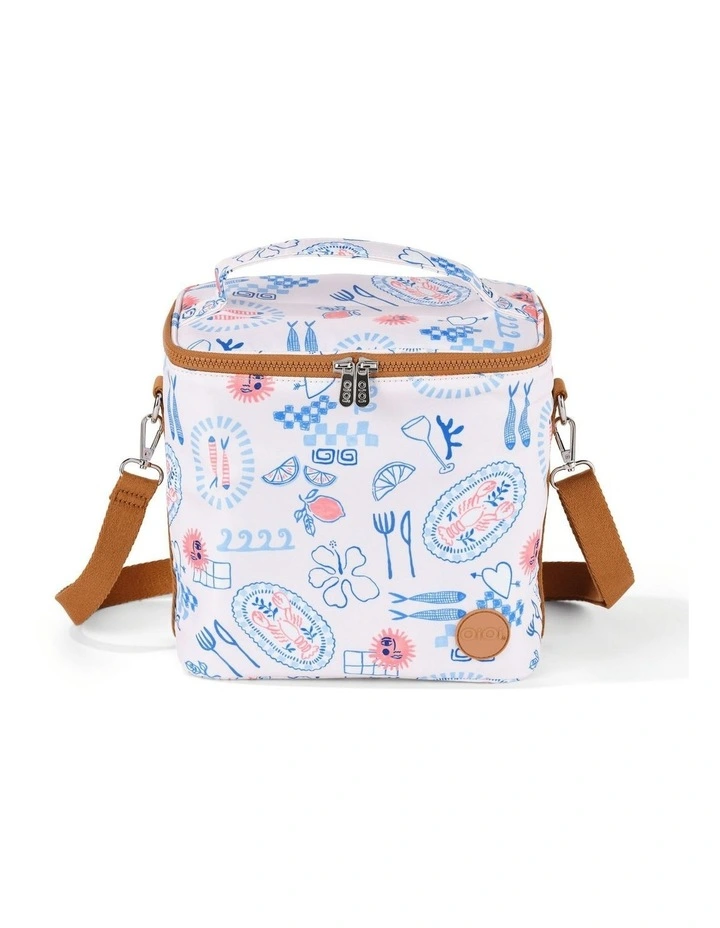 Midi Insulated Lunch Bag/Pumping Bag in Mediterranean image 1