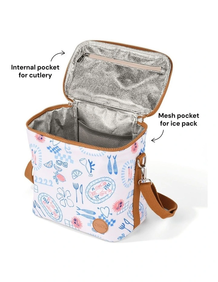 Midi Insulated Lunch Bag/Pumping Bag in Mediterranean image 5