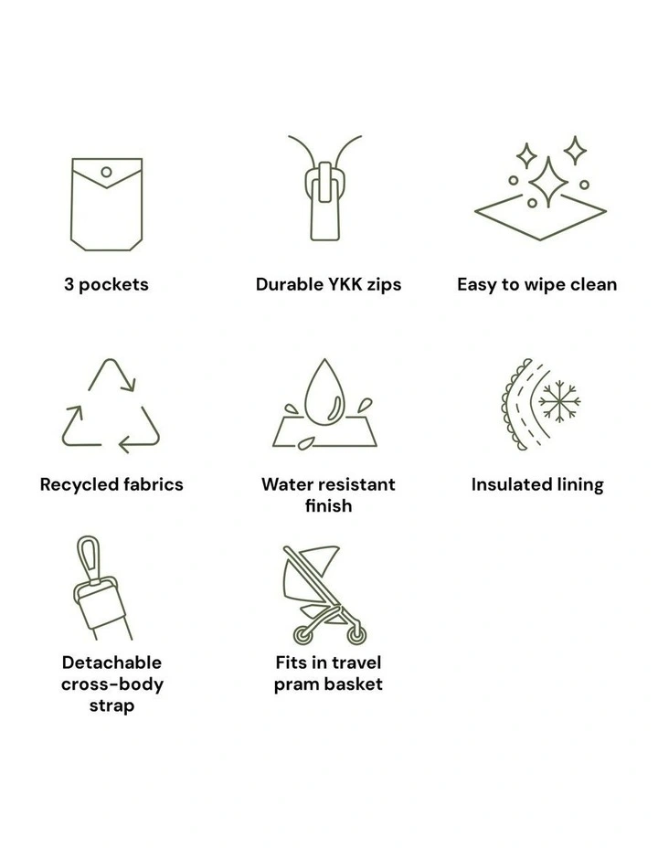 Midi Insulated Lunch Bag/Pumping Bag in Mediterranean image 6