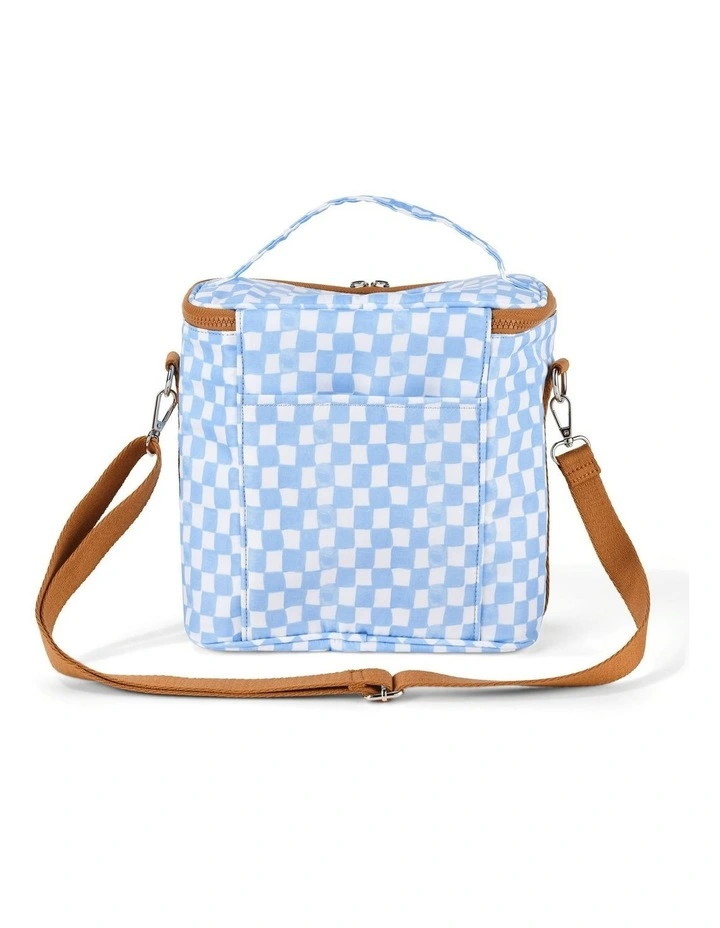 Midi Insulated Lunch Bag/Pumping Bag in Blue Check image 4