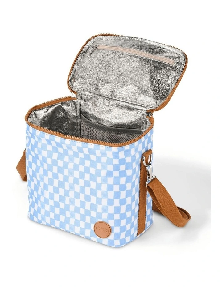 Midi Insulated Lunch Bag/Pumping Bag in Blue Check image 5