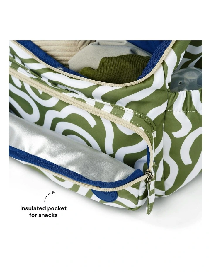 Signature Backpack in Green Squiggle image 4