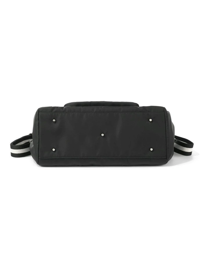 Triple Tote Nylon Nappy Bag in Black image 3