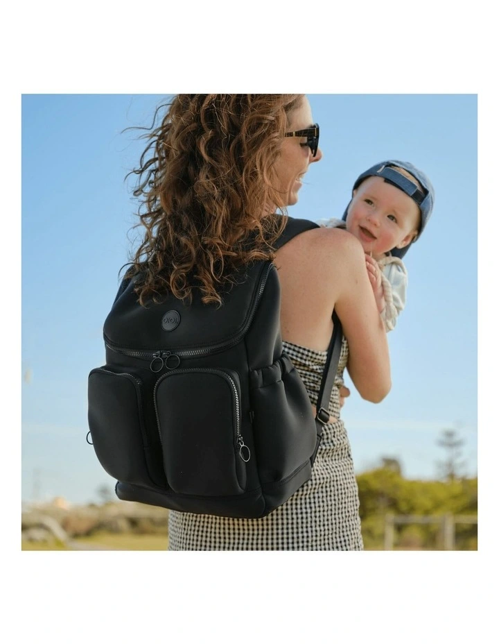 Signature Nappy Backpack in Black image 2