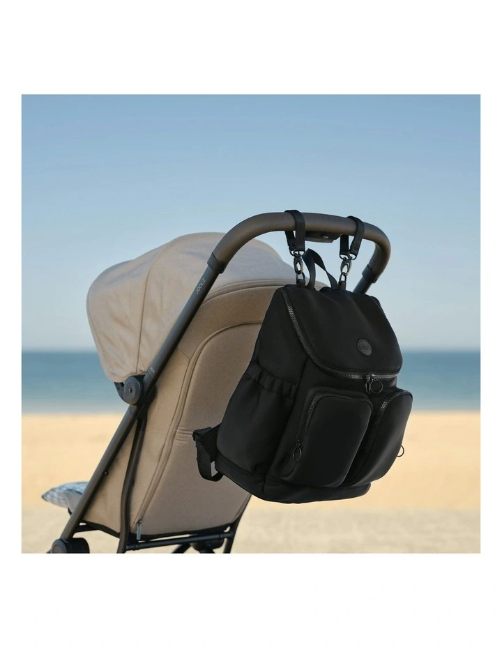Signature Nappy Backpack in Black image 3