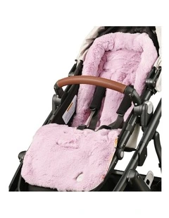 Reversible Faux Fur Pram Liner in Multi