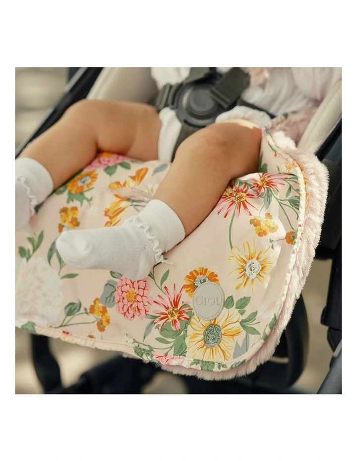 Reversible Faux Fur Pram Liner in Multi image 6