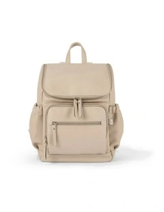 Signature Vegan Leather Mini Backpack 2.0 in Oat