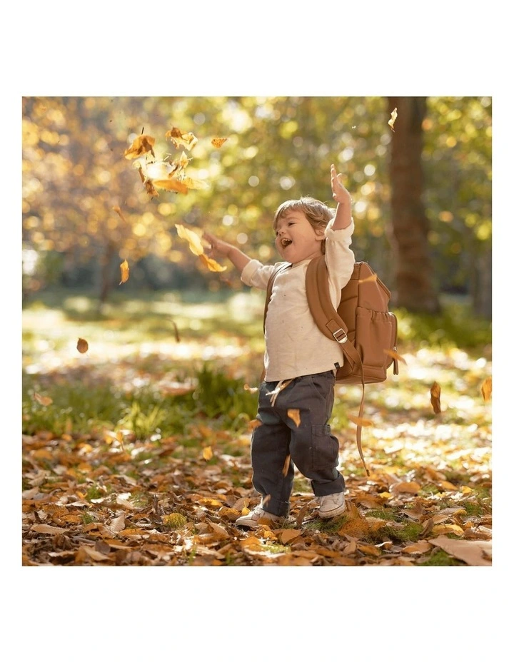 Signature Mini Backpack 2.0 in Chestnut Brown Vegan Leather image 3