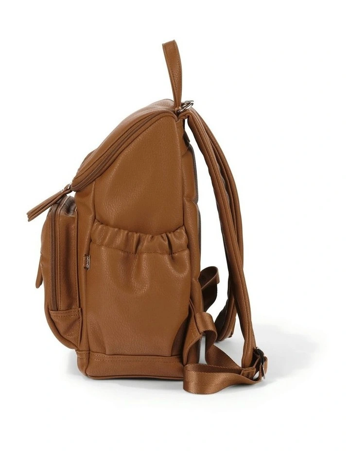 Signature Mini Backpack 2.0 in Chestnut Brown Vegan Leather image 5