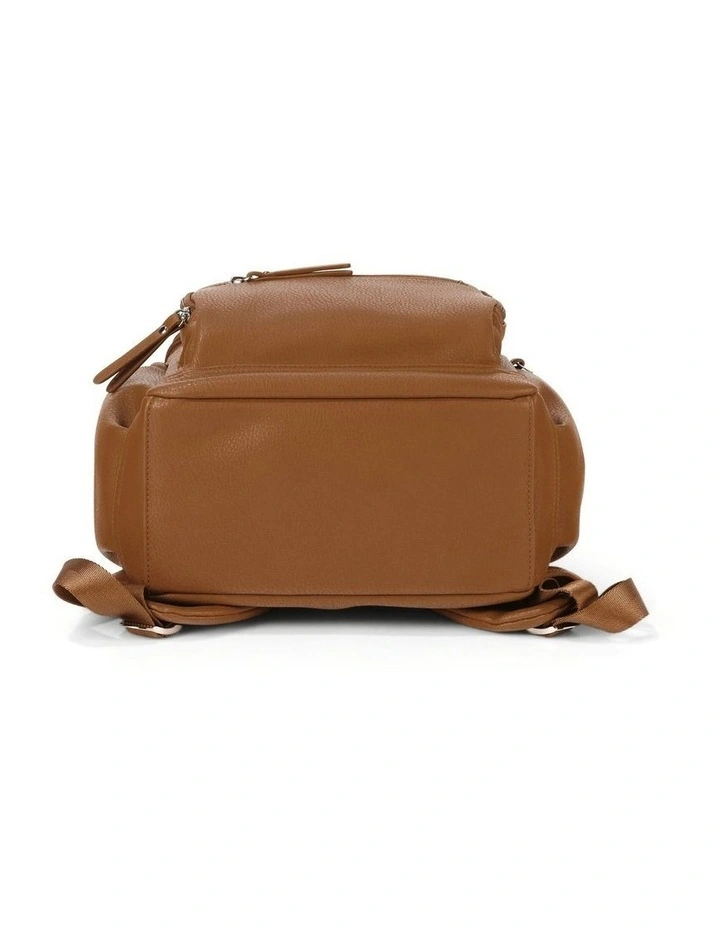 Signature Mini Backpack 2.0 in Chestnut Brown Vegan Leather image 6
