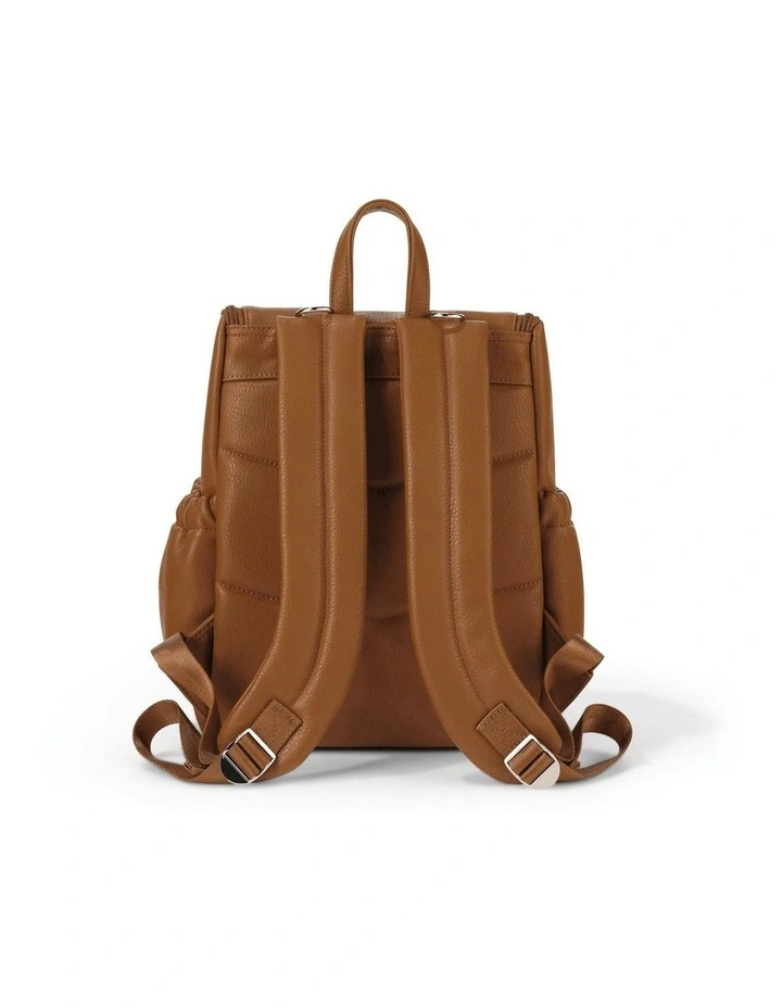 Signature Mini Backpack 2.0 in Chestnut Brown Vegan Leather image 7
