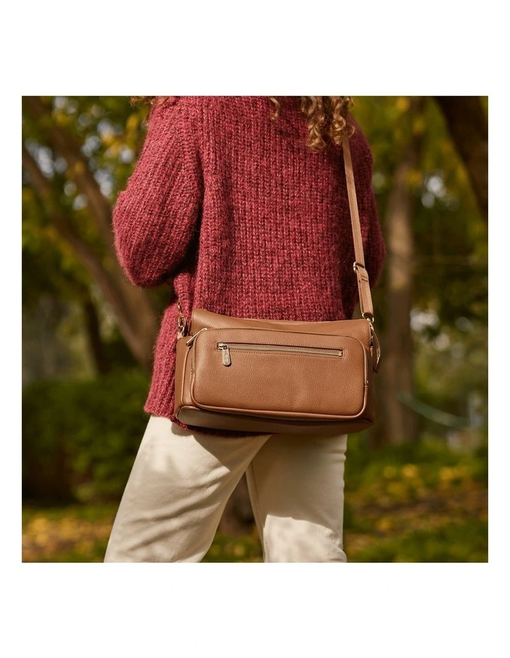 Multitasker Pram Caddy 2.0 in Chestnut Brown Vegan Leather image 5