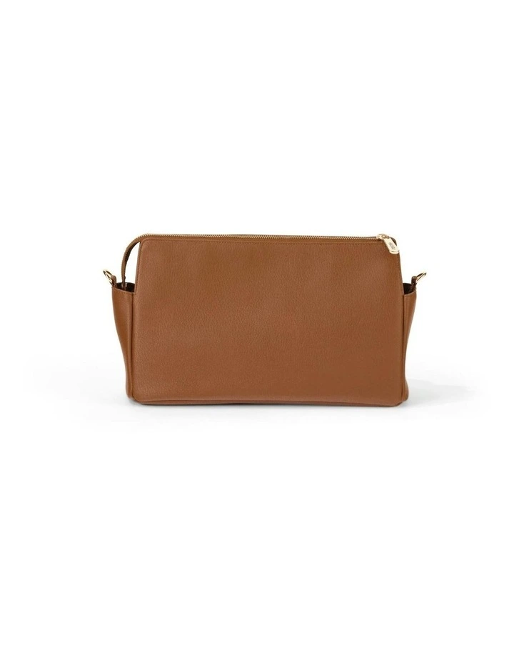 Multitasker Pram Caddy 2.0 in Chestnut Brown Vegan Leather image 7