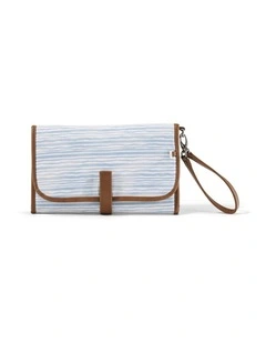 Change Mat Clutch in Blue Stripe