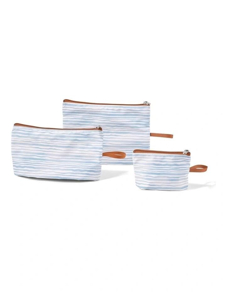 Packing Pouch Trio in Blue Stripe image 1