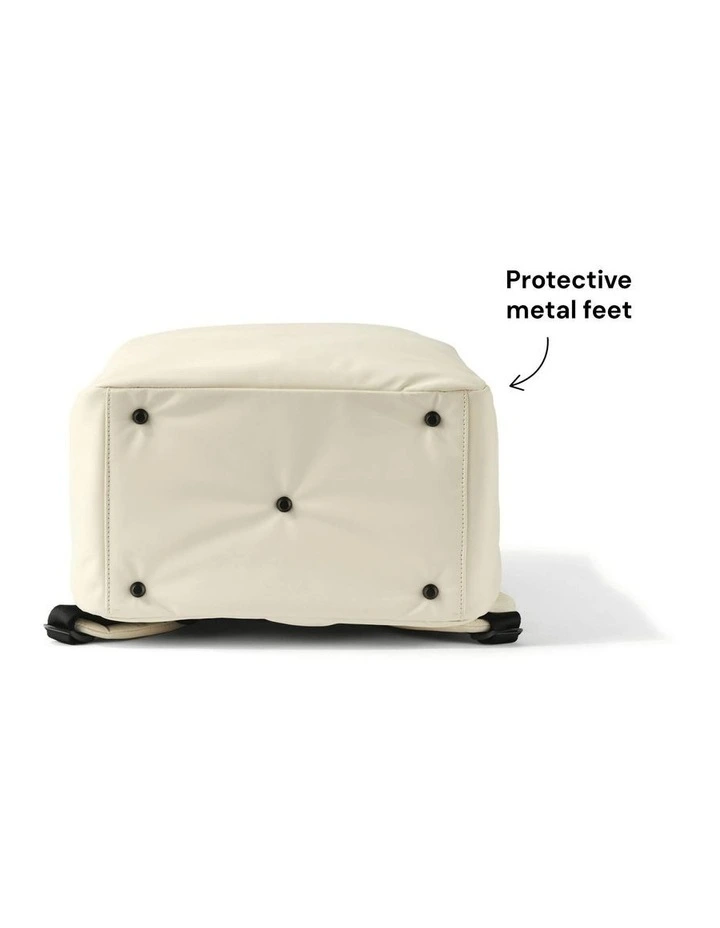 Multitasker Nappy Backpack in White Weatherproof image 5