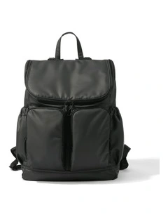Signature Nappy Backpack in Black Weatherproof