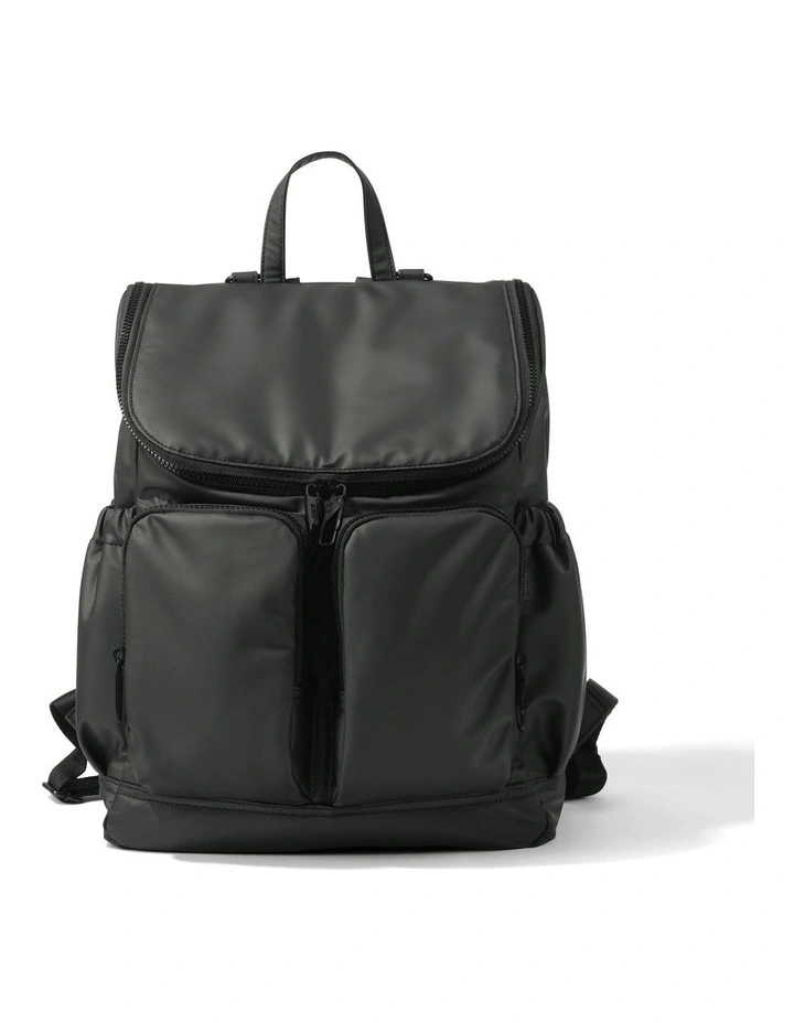 Signature Nappy Backpack in Black Weatherproof image 1
