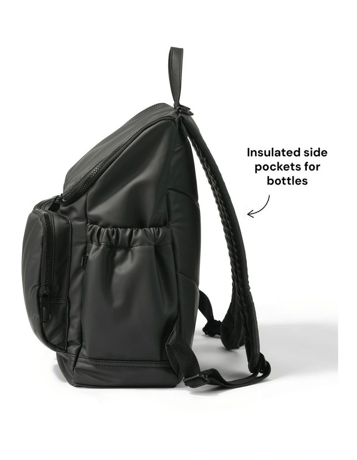 Signature Nappy Backpack in Black Weatherproof image 3