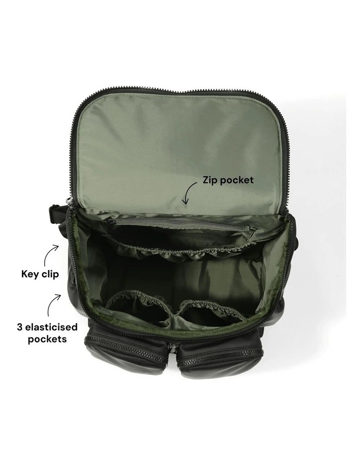 Signature Nappy Backpack in Black Weatherproof image 6
