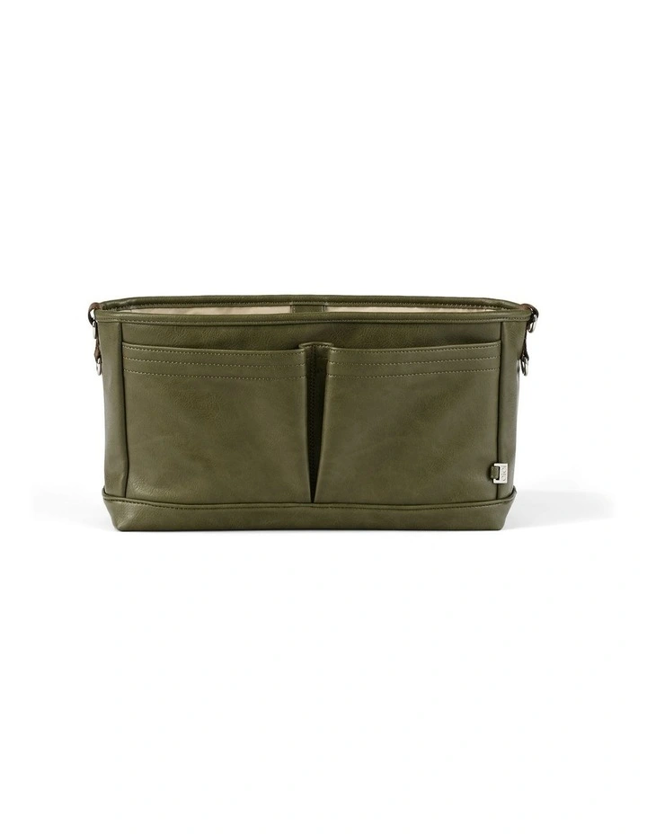 Signature Vegan Leather Pram Caddy in Olive image 1