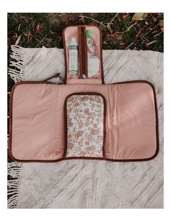 Change Mat Clutch Peach Paisley/Tan image 6
