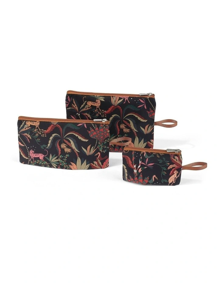 Packing Pouch Trio Jungle in Black image 1
