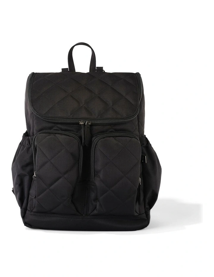 Signature Nappy Backpack in Black Diamond Quilt image 1