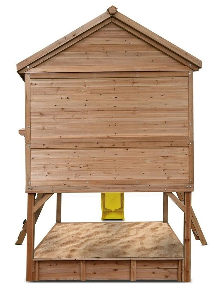 Winchester Cubby House With 1.2m Elevation Platform And 2.2m Slide in Brown image 4