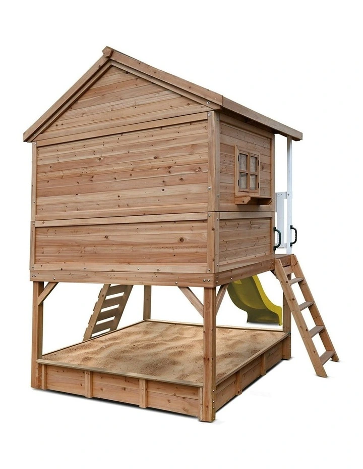 Winchester Cubby House With 1.2m Elevation Platform And 2.2m Slide in Brown image 5