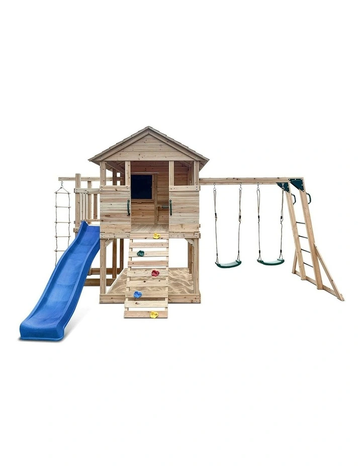 Kingston Cubby House With Slide 2.2m in Multi image 2