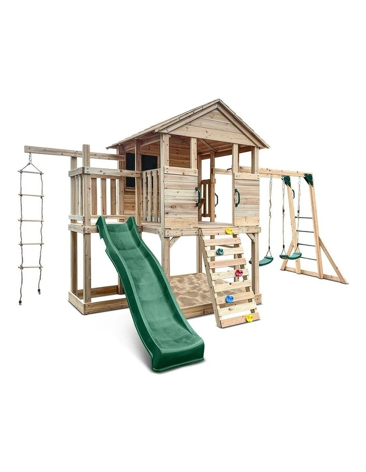 Kingston Cubby House With Slide 2.2m in Multi image 3