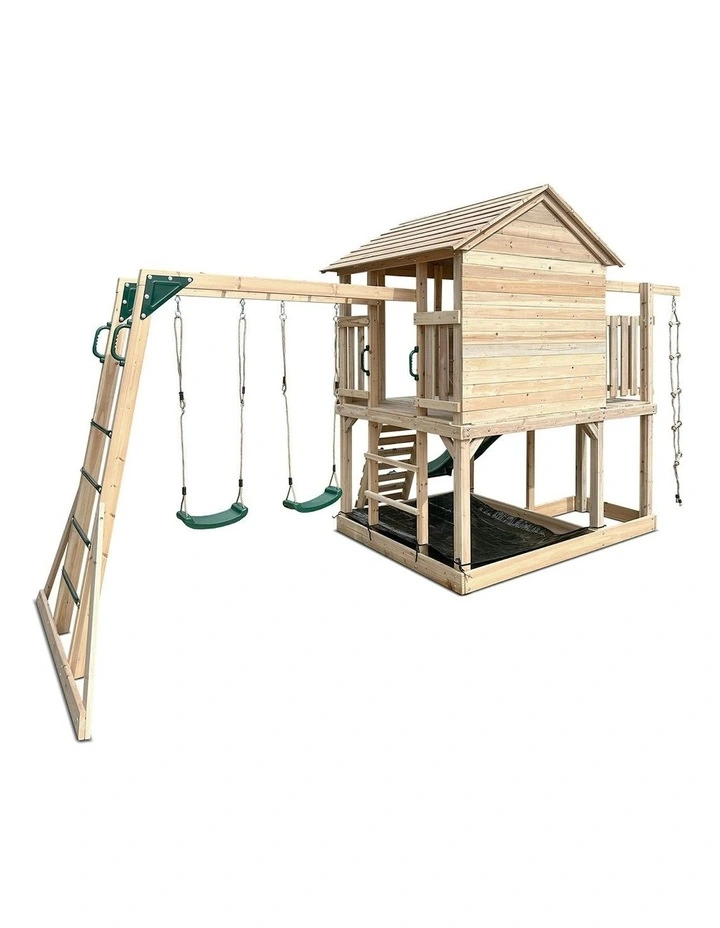 Kingston Cubby House With Slide 2.2m in Multi image 4