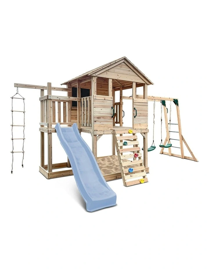 Kingston Cubby House With Slide 2.2m in Multi image 1