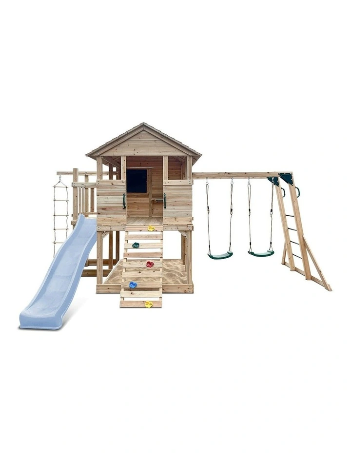 Kingston Cubby House With Slide 2.2m in Multi image 2